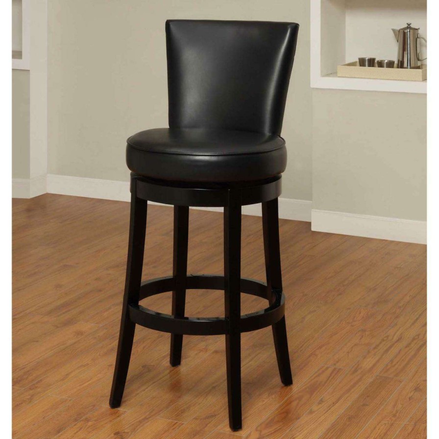 Bar Stools * | Coupon Counter Height Stools Armen Living Boston Swivel Counter Height Stool 26 In. Black