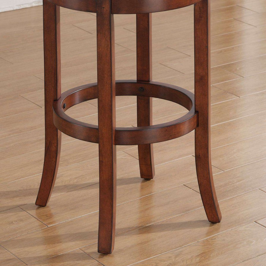 Bar Stools * | Cheap Counter Height Stools American Woodcrafters Stella Backless Counter Stool Medium Walnut