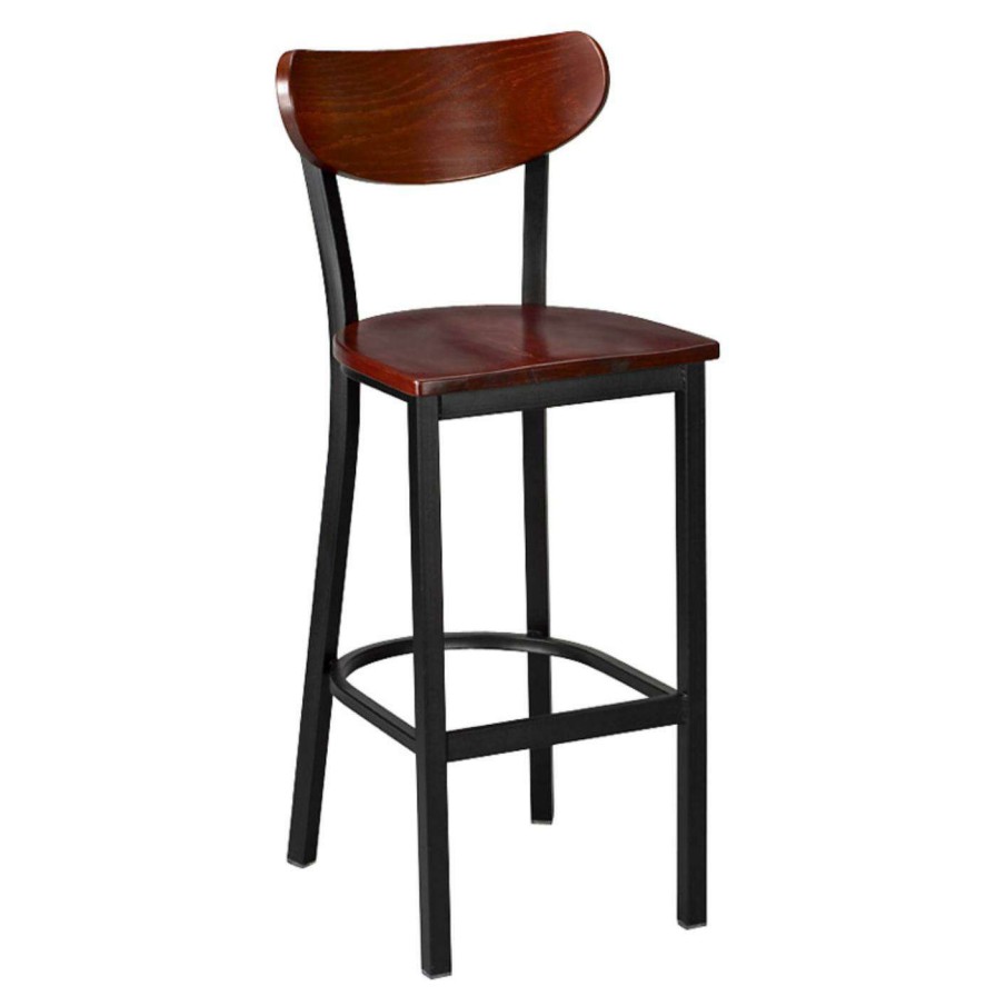 Bar Stools * | Outlet Counter Height Stools Regal Dixon 26 In. Metal With Wood Seat Counter Stool