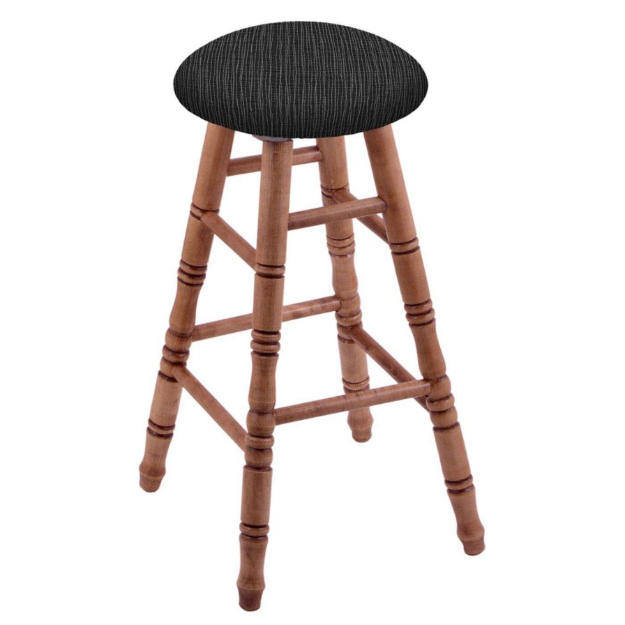 Bar Stools * | Cheapest Counter Height Stools Holland Bar Stool Co Maple Stool With Turned Legs And Fabric Seat