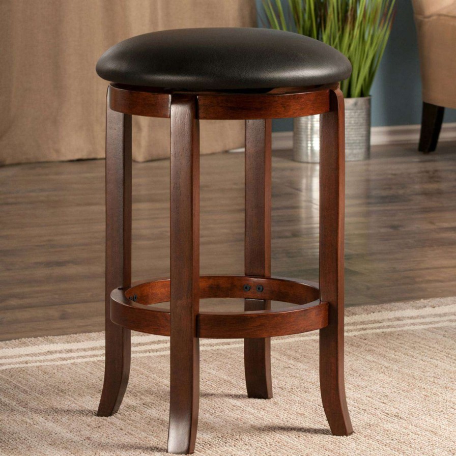 Bar Stools * | Buy Counter Height Stools Winsome Trading Walcott 24 In. Swivel Counter Stool