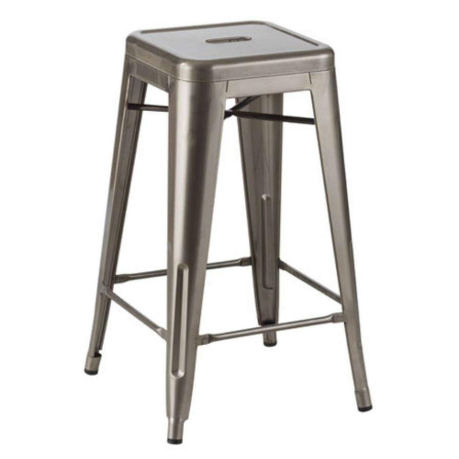 Bar Stools * | Best Reviews Of Counter Height Stools C2A Industrial Metal Counter Stool