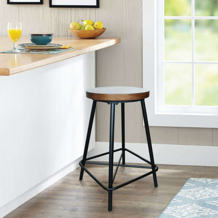 Bar Stools * | Cheap Carolina Chair & Table Co. Counter Height Stools Carolina Chair & Table Co. Thatcher 24 In. Backless Counter Height Stool Set Of 2