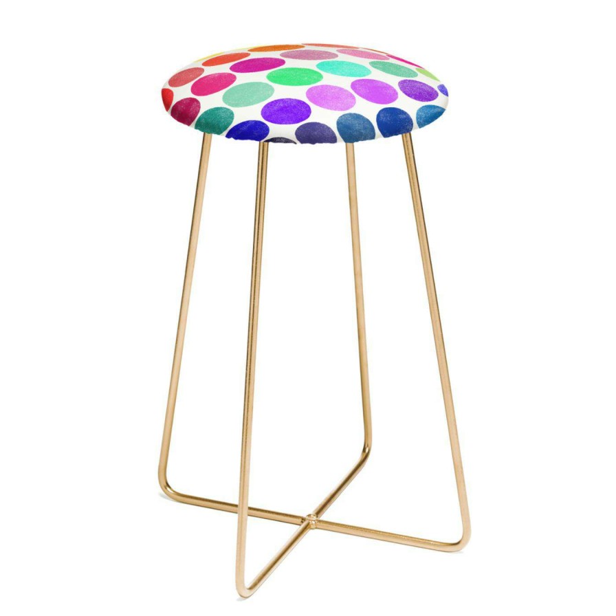 Bar Stools * | Coupon Counter Height Stools Deny Designs Garime Dhawan Colorplay 25 In. Backless Counter Stool