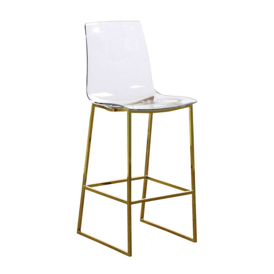 Bar Stools * | Cheapest Counter Height Stools Meridian Furniture Inc Lumen 27 In. Solid Back Counter Stool