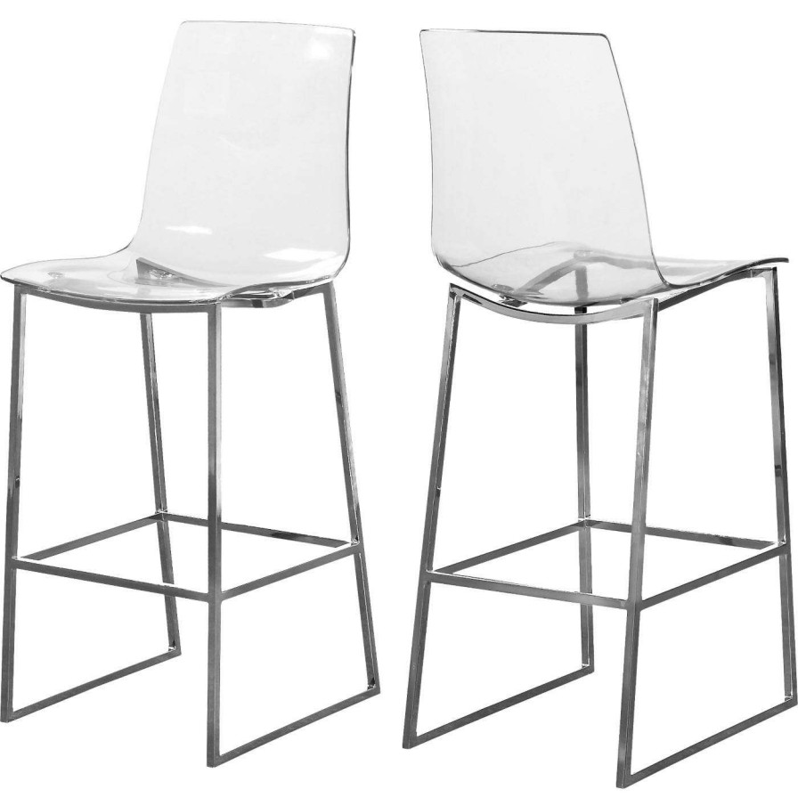 Bar Stools * | Cheapest Counter Height Stools Meridian Furniture Inc Lumen 27 In. Solid Back Counter Stool