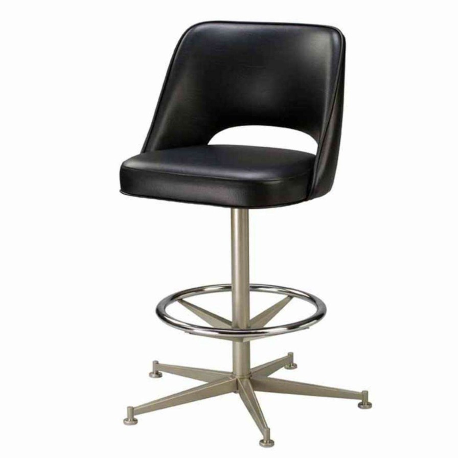 Bar Stools * | Best Pirce Counter Height Stools Regal Bucket Seat With Cut Out Back 26 In. Rod Frame Metal Counter Stool