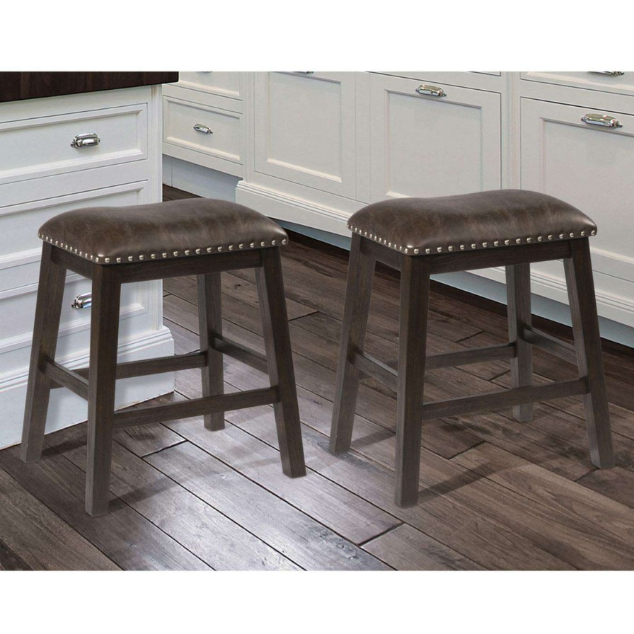 Bar Stools * | Wholesale Counter Height Stools Hillsdale Furniture Hillsdale Spencer 24 In. Backless Counter Stool Set Of 2