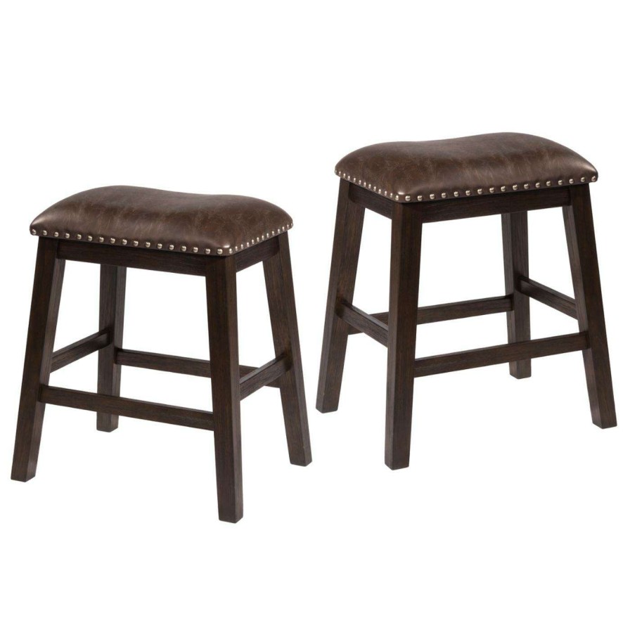 Bar Stools * | Wholesale Counter Height Stools Hillsdale Furniture Hillsdale Spencer 24 In. Backless Counter Stool Set Of 2