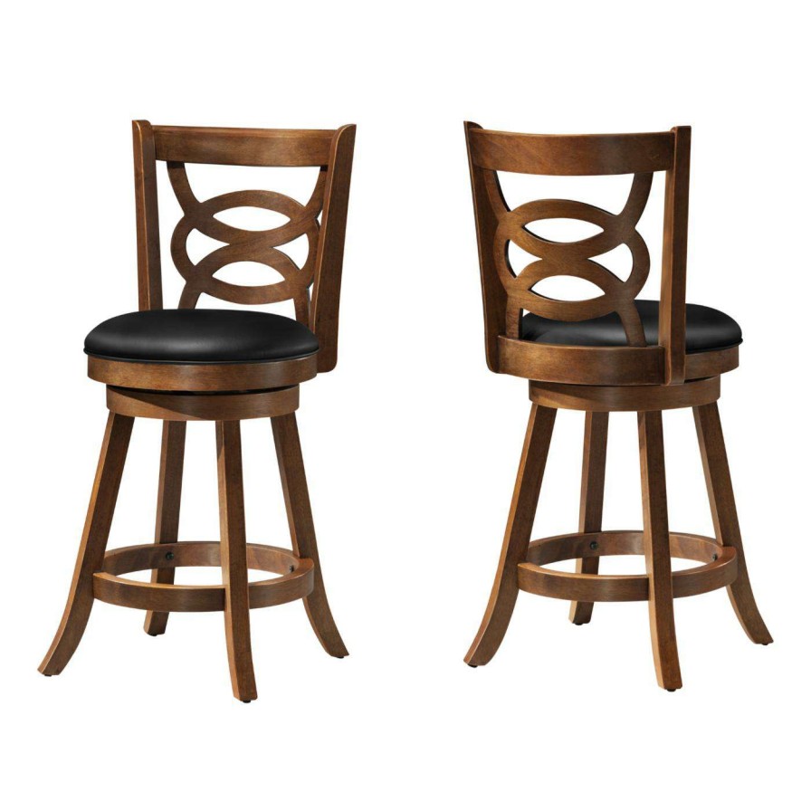 Bar Stools * | Cheap Monarch Specialties Counter Height Stools Monarch Atwood 24 In. Swivel Counter Stools Set Of 2