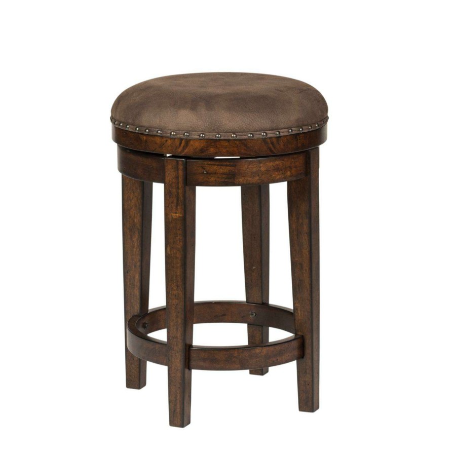 Bar Stools * | Buy Counter Height Stools Liberty Furniture Industries Aspen Skies 25 In. Swivel Counter Stool