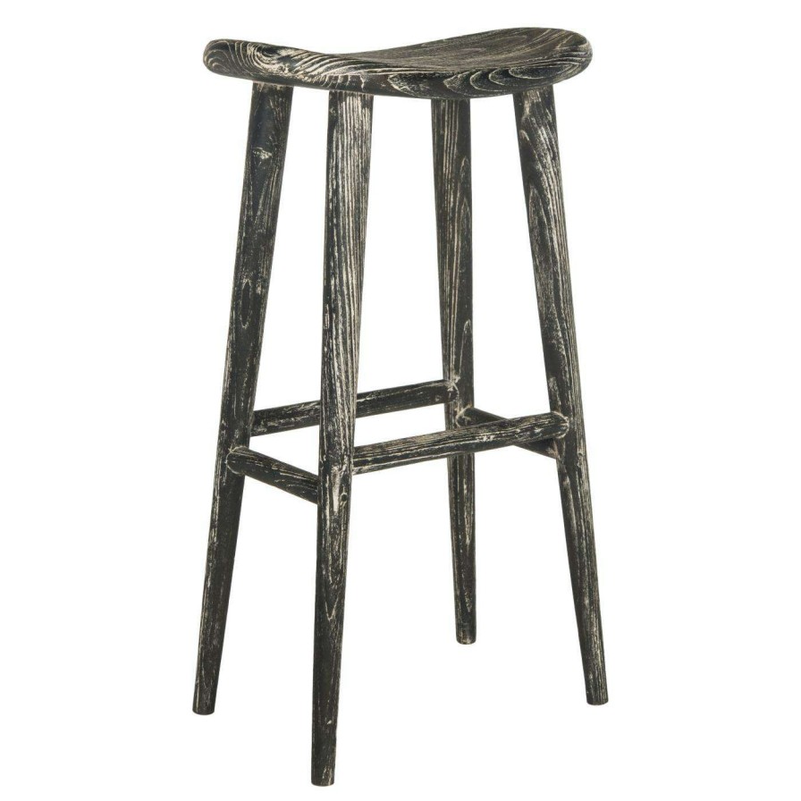 Bar Stools * | Outlet Counter Height Stools Safavieh Colton 24 In. Wood Counter Stool