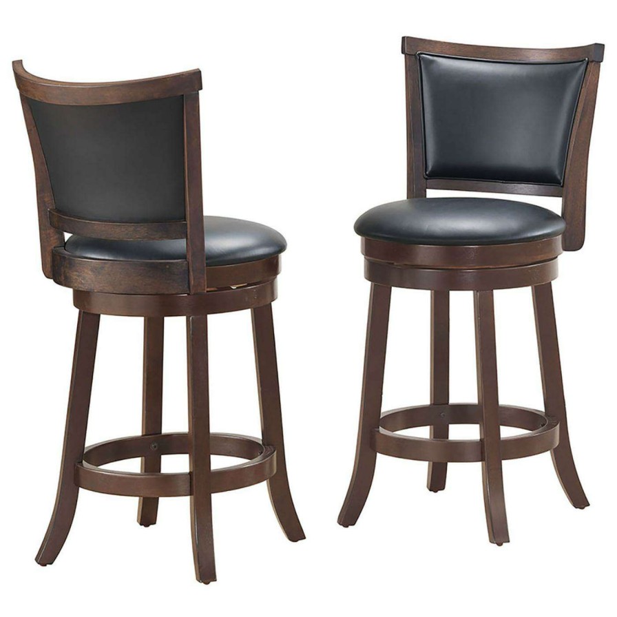 Bar Stools * | Best Sale Counter Height Stools Whi Rowan 26 In. Swivel Counter Stool Set Of 2 Gray