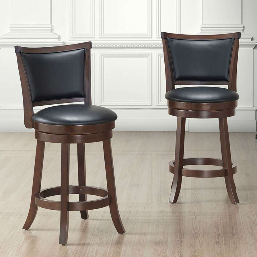 Bar Stools * | Best Sale Counter Height Stools Whi Rowan 26 In. Swivel Counter Stool Set Of 2 Gray