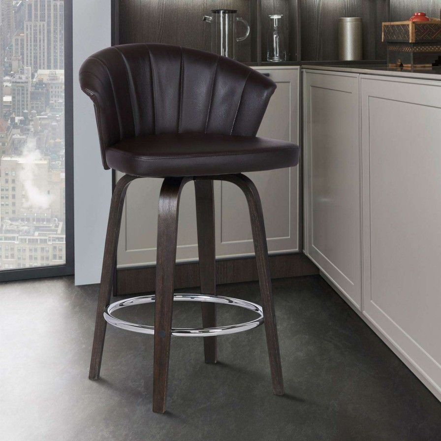 Bar Stools * | Hot Sale Counter Height Stools Armen Living Ashley Mid-Century 26 In. Counter Stool