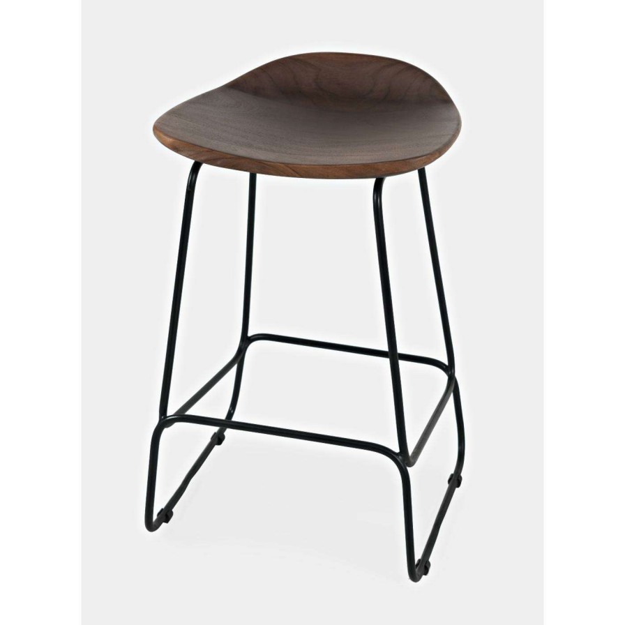 Bar Stools * | New Counter Height Stools Jofran Natures Edge Solid Acacia 24 In. Backless Counter Height Stool Set Of 2