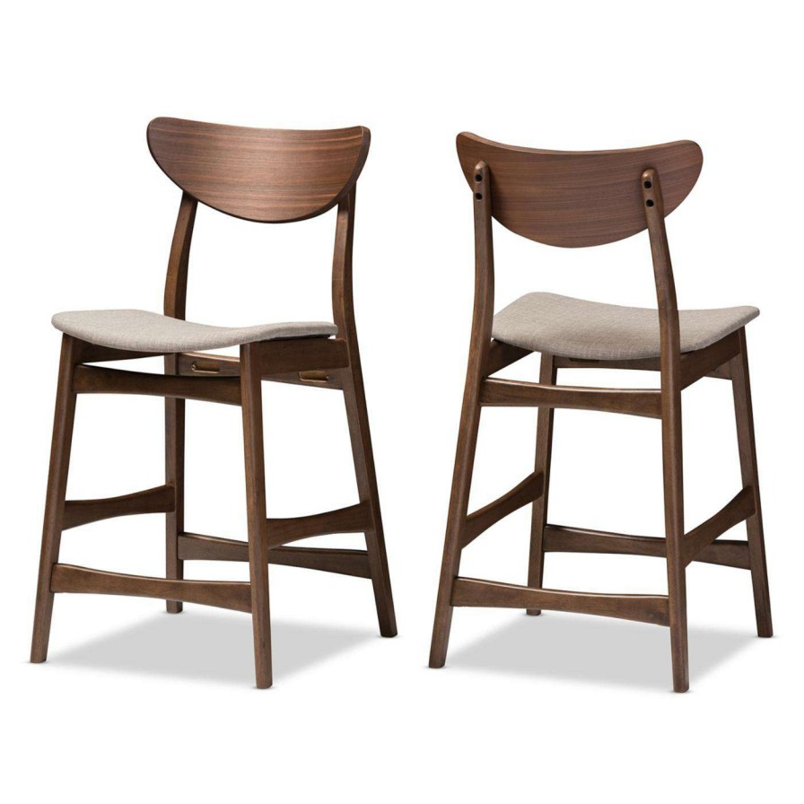 Bar Stools * | Best Deal Counter Height Stools Baxton Studio Latina 24 In. Counter Stool Set Of 2