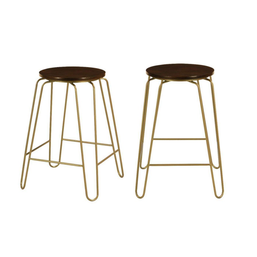 Bar Stools * | Best Deal Carolina Chair & Table Co. Counter Height Stools Carolina Chair & Table Co. Townsley 24 In. Backless Counter Stool Set Of 2