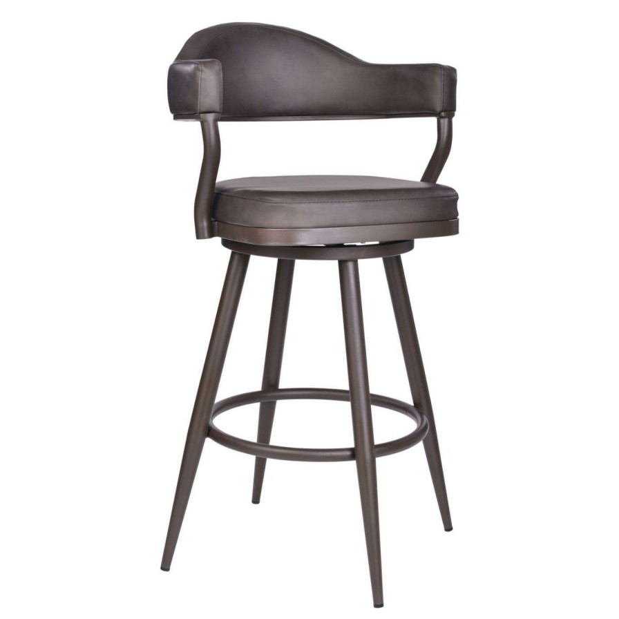 Bar Stools * | New Counter Height Stools Home Chic Kittle 26 In. Swivel Counter Stool With Arms