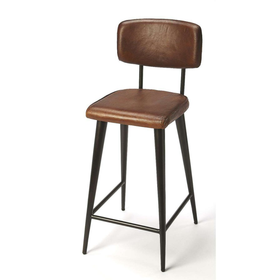 Bar Stools * | New Counter Height Stools Butler Specialty 27 In. Leather Counter Stool