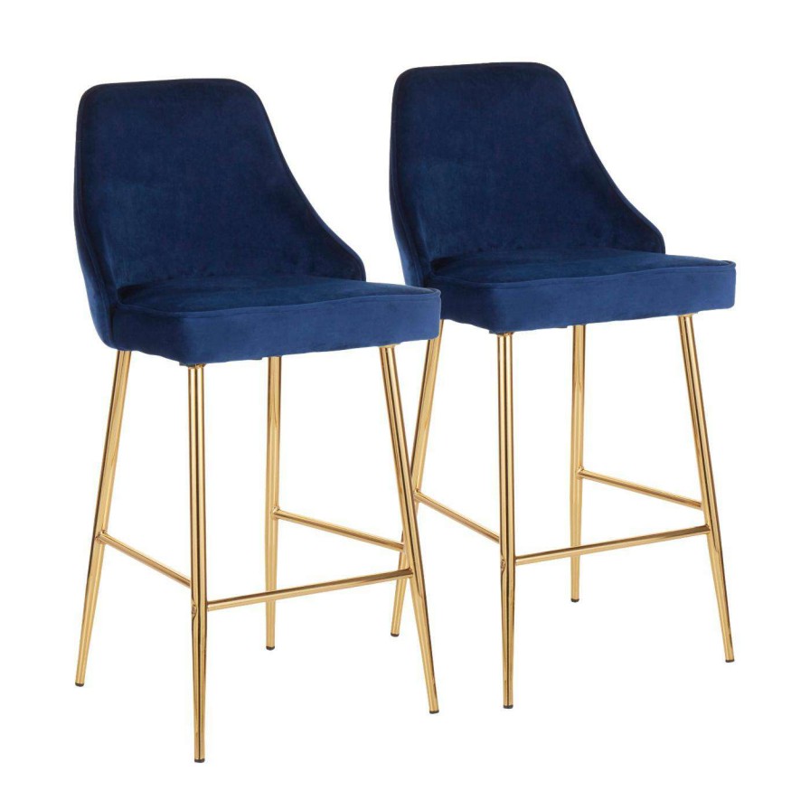 Bar Stools * | Hot Sale Counter Height Stools Lumisource Marcel 25 In. Contemporary/Glam Counter Stool Set Of 2