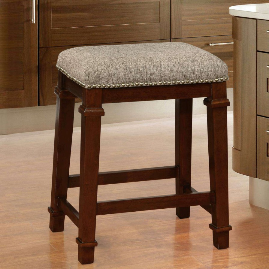 Bar Stools * | Coupon Counter Height Stools Linon Home Kennedy Backless Counter Stool