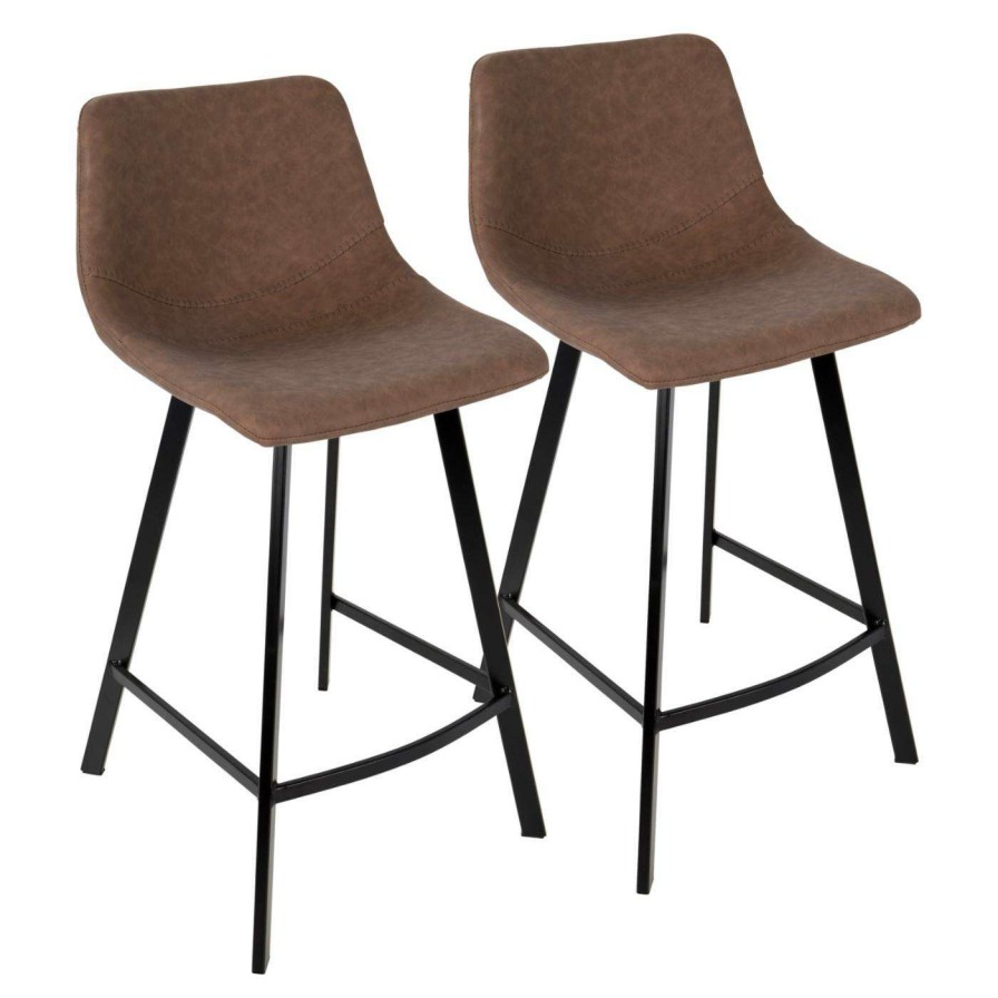 Bar Stools * | Best Pirce Counter Height Stools Lumisource Outlaw 25.5 In. Industrial Counter Stool Set Of 2