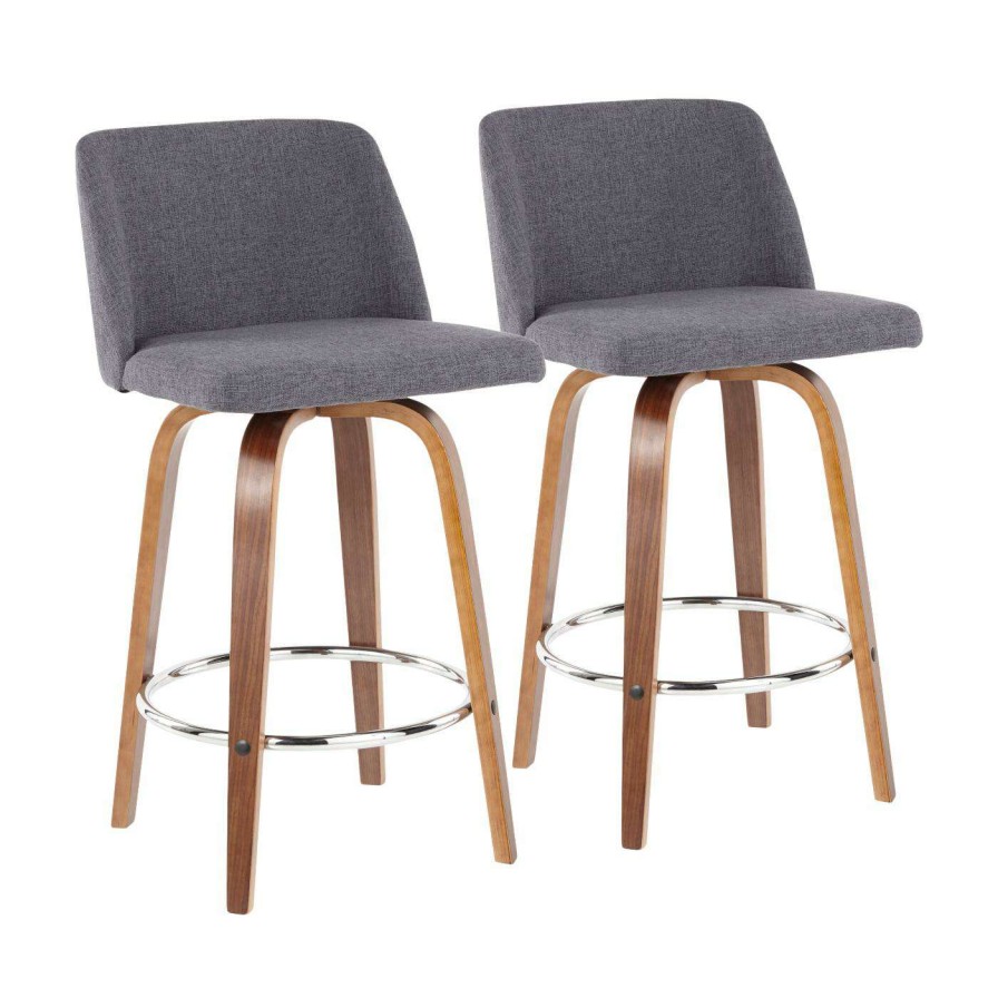 Bar Stools * | Coupon Counter Height Stools Lumisource Toriano 25.5 In. Mid-Century Modern Counter Stool Set Of 2