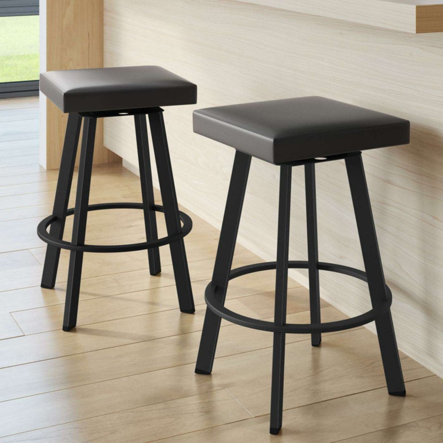 Bar Stools * | Best Pirce Counter Height Stools Amisco Sinclair 26 In. Swivel Counter Stool