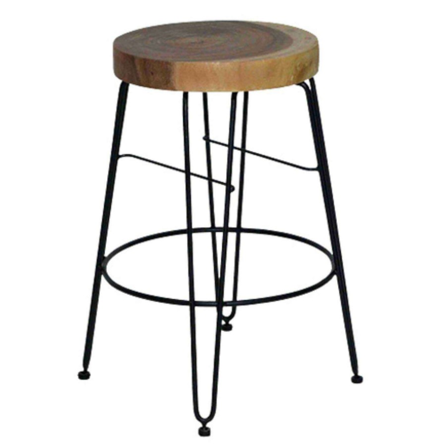 Bar Stools * | New Counter Height Stools East At Main Mumbai 24 In. Backless Counter Stool