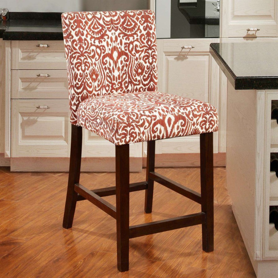 Bar Stools * | Hot Sale Counter Height Stools Linon Morocco 24 In. Counter Stool Lava