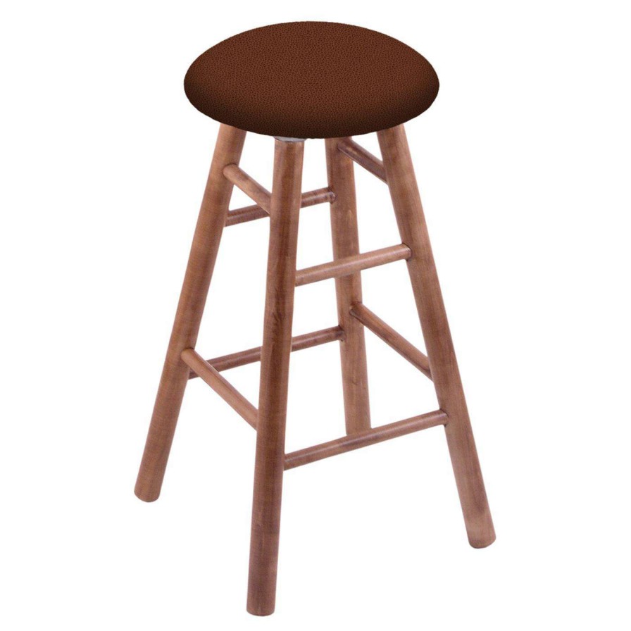 Bar Stools * | Promo Counter Height Stools Holland Bar Stool Co Maple Stool With Smooth Legs And Faux Leather Seat