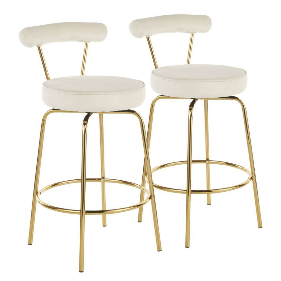 Bar Stools * | Budget Counter Height Stools Lumisource Rhonda 26 In. Counter Stool Set Of 2