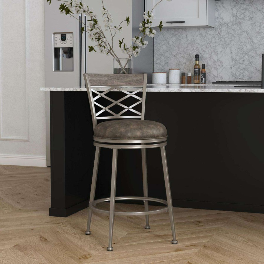 Bar Stools * | Best Pirce Counter Height Stools Hillsdale Hutchinson Swivel Counter Stool