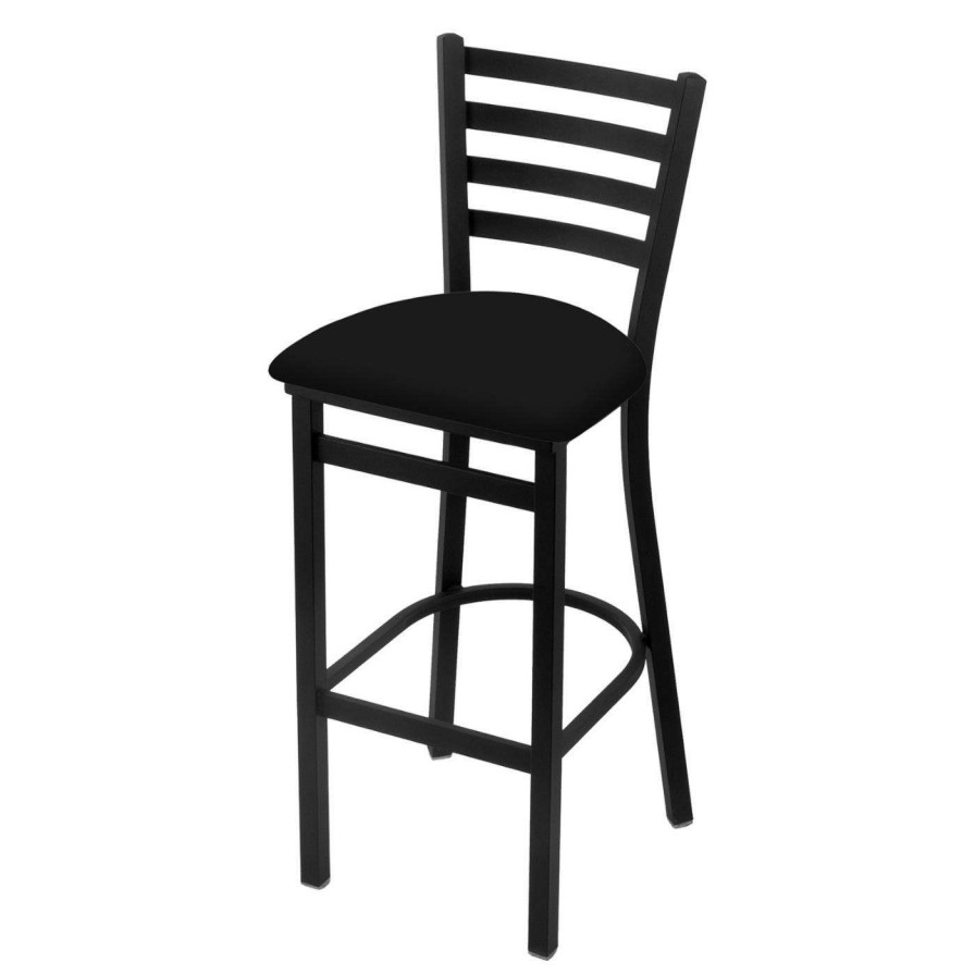 Bar Stools * | Deals Counter Height Stools Holland Bar Stool Co Jackie 25 In. Metal Counter Stool With Faux Leather Seat Black Wrinkle