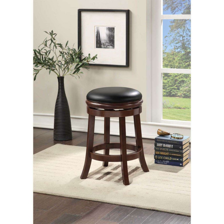 Bar Stools * | Best Pirce Counter Height Stools Boraam Backless Swivel Counter Stool