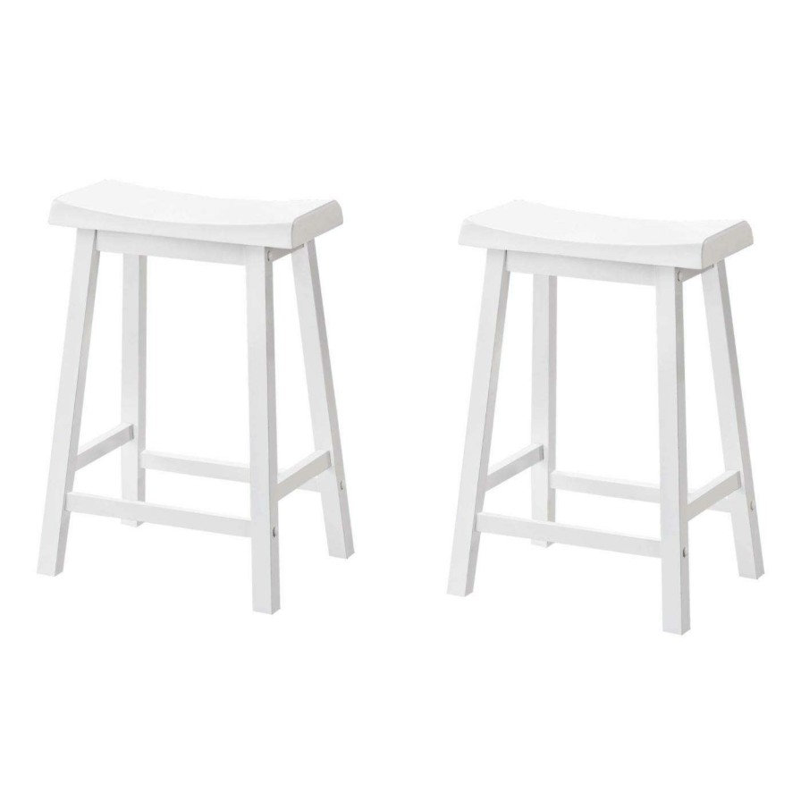 Bar Stools * | Best Sale Monarch Specialties Counter Height Stools Monarch Pennyhill Saddle Seat 2 Piece Counter Height Barstools