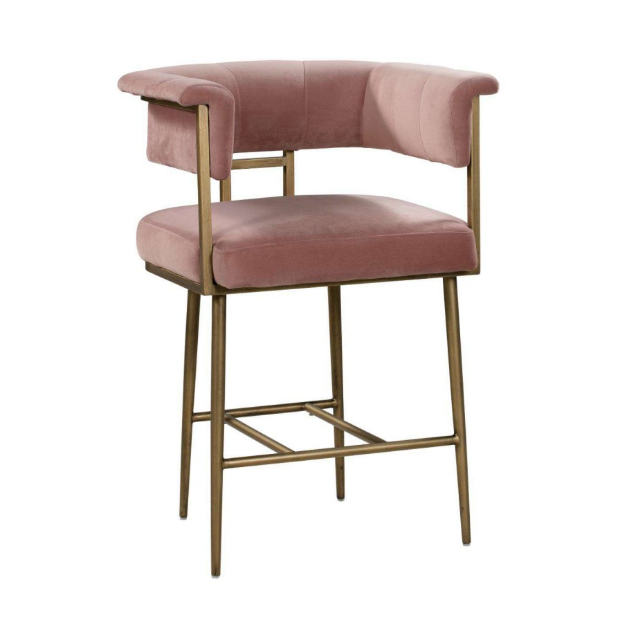 Bar Stools * | Promo Counter Height Stools Tov Furniture Astrid Velvet 26 In. Counter Stool