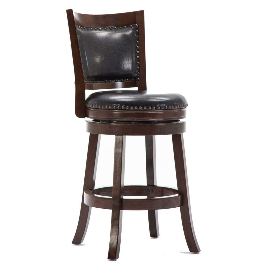 Bar Stools * | Buy Counter Height Stools Boraam Bristol Faux Leather 24 In. Swivel Counter Stool