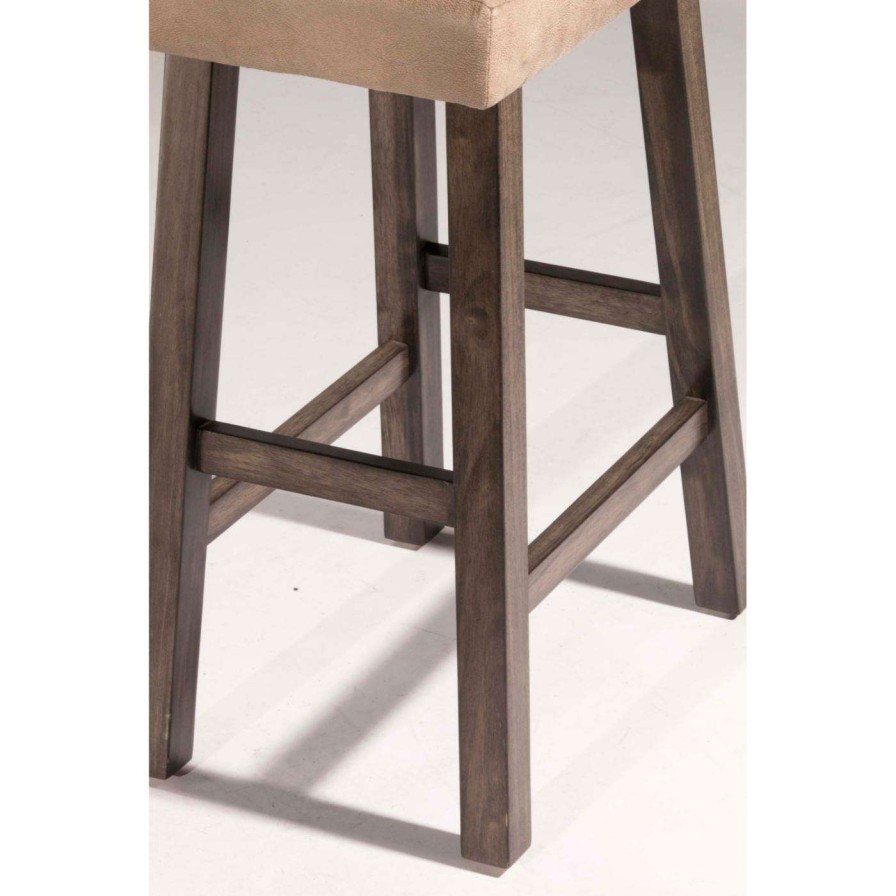 Bar Stools * | Top 10 Counter Height Stools Hillsdale Saddle Backless Counter Stool Rustic Gray