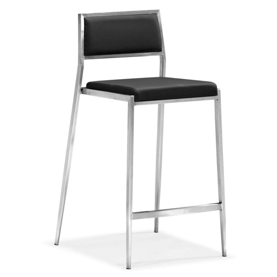 Bar Stools * | Budget Counter Height Stools Zuo Modern Dolemite Counter Stool- Set Of 2